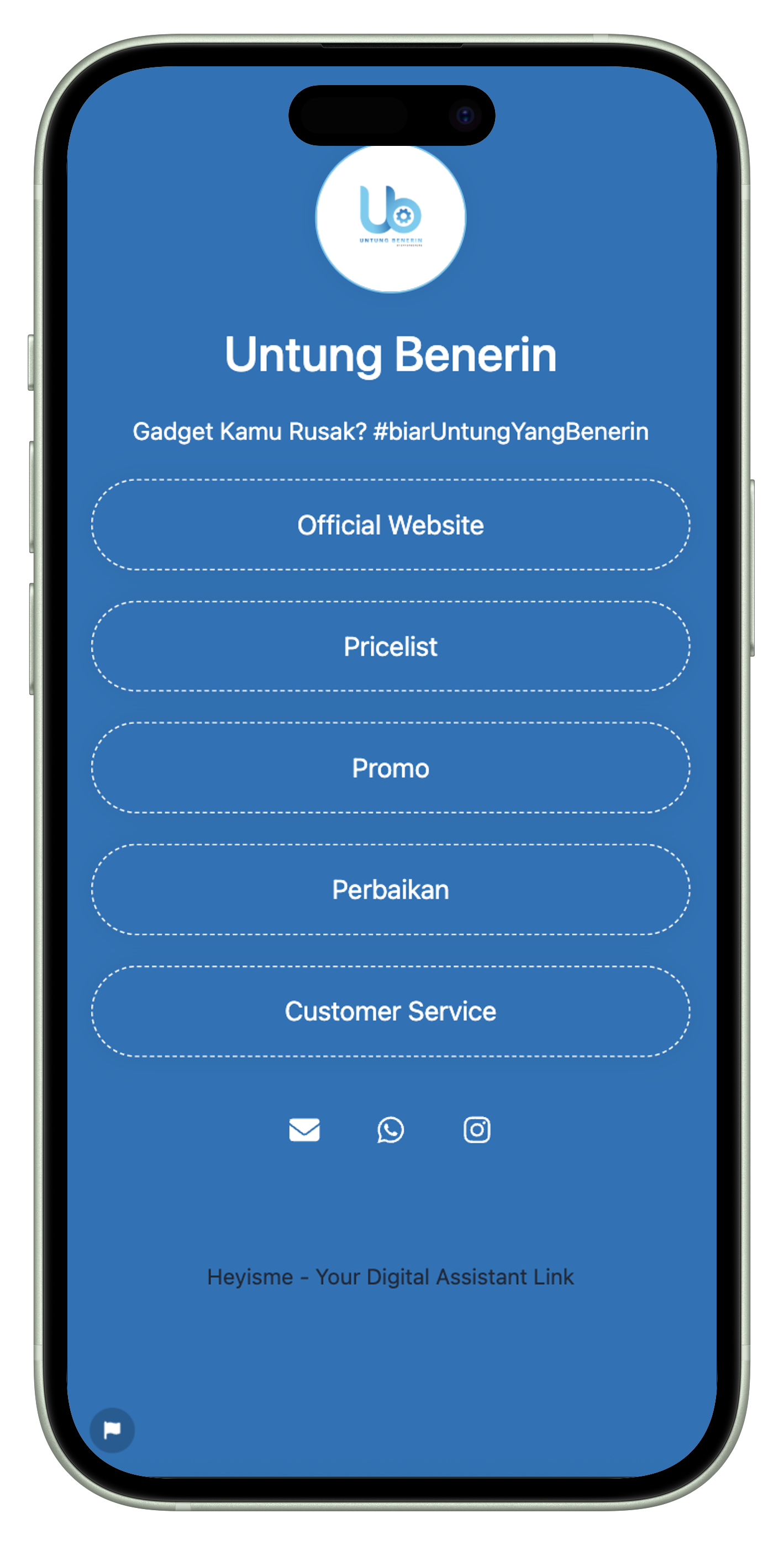 Screenshot of biolink page examples
